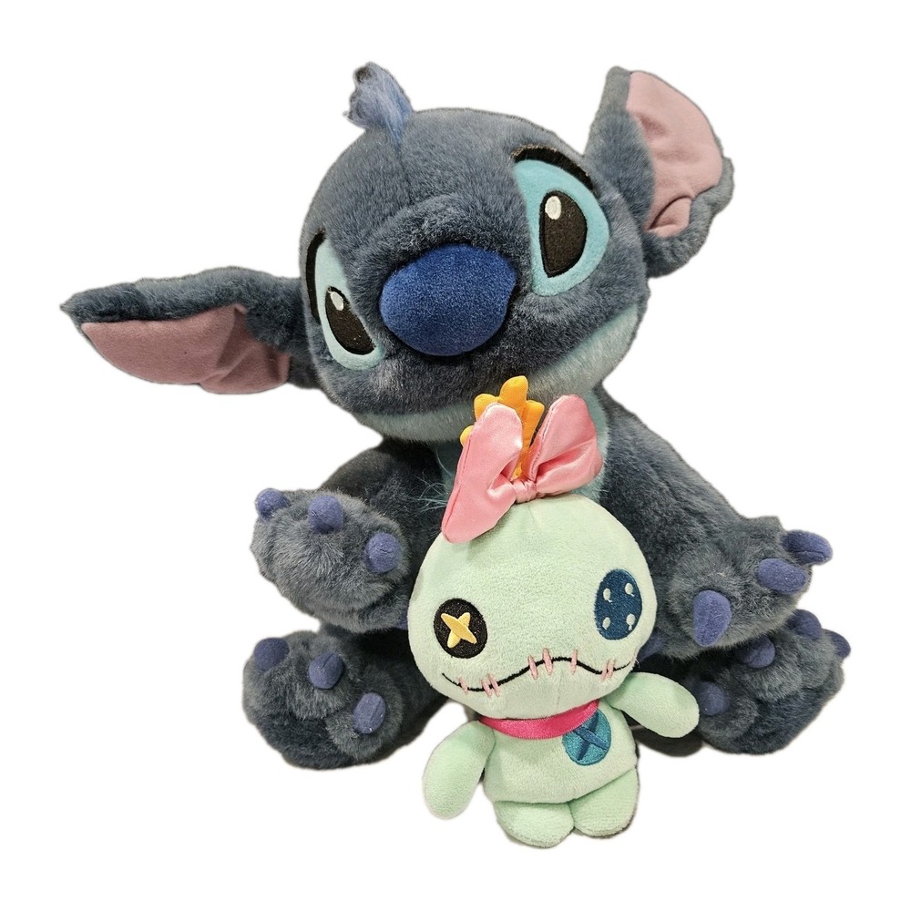 Disney Lilo & Stitch 12" Stitch Plush w/ Scrump‎ Doll 2pc Bundle